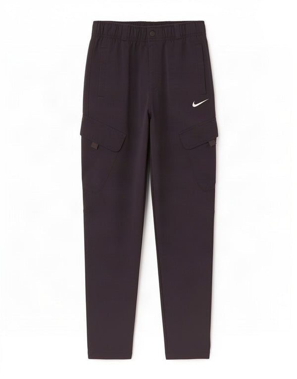 Nike Boys Slim Cargo Trousers 12-13 Years Large W26 L26 Black Polyester