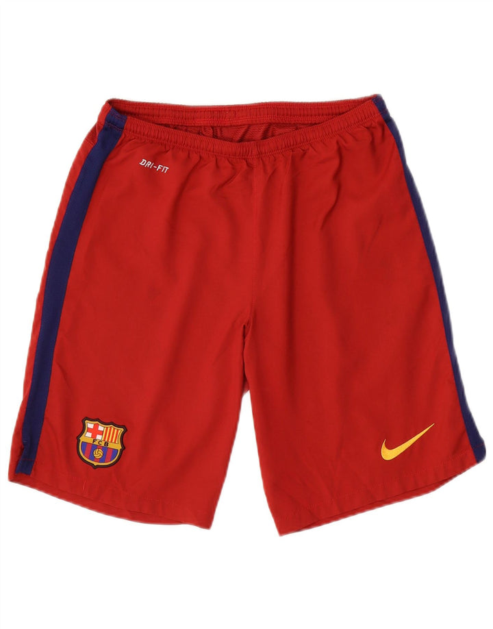 Nike muške FCB sportske kratke hlače male crvene poliesterske boje