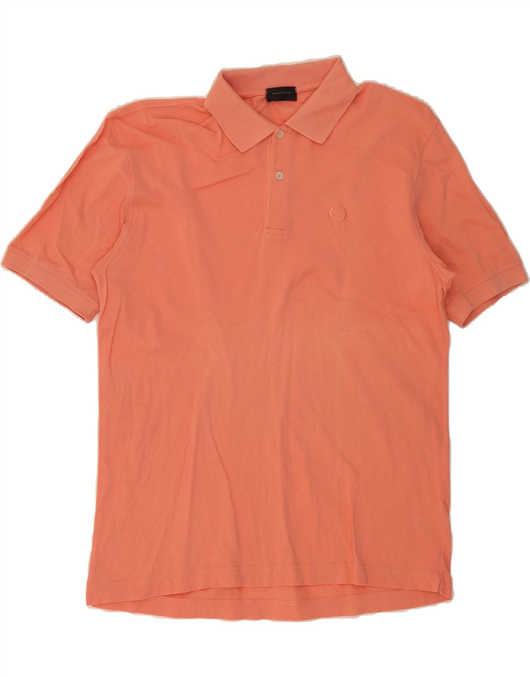 SERGIO TACCHINI Mens Polo Shirt IT 52 Large Orange Cotton Vintage Sergio Tacchini and Second-Hand Sergio Tacchini from Messina Hembry 