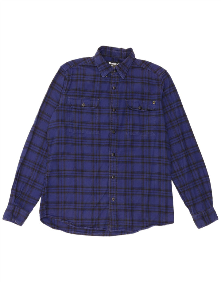 Barbour muška flanelska košulja srednje plave pamučne kare