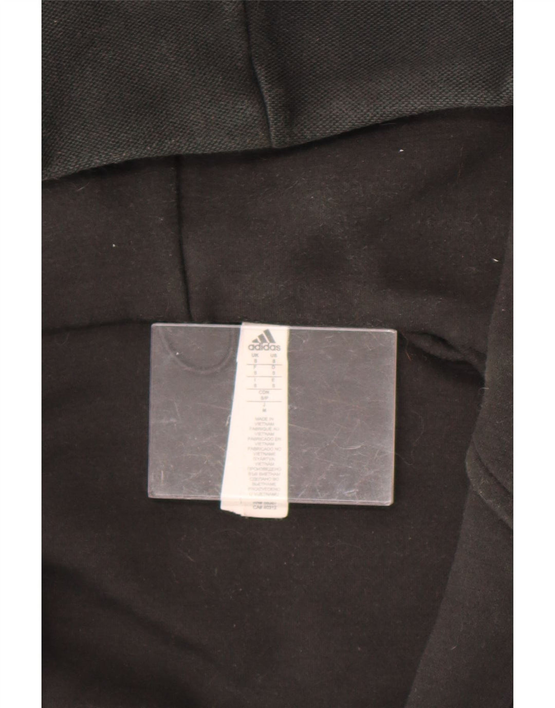 Adidas muška majica s kapuljačom s patentnim zatvaračem, mali crni poliester