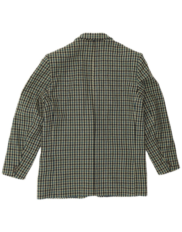 MONTEZEMOLO Muška jakna sa 2 gumba UK 40 Veliki zeleni karirani vuneni