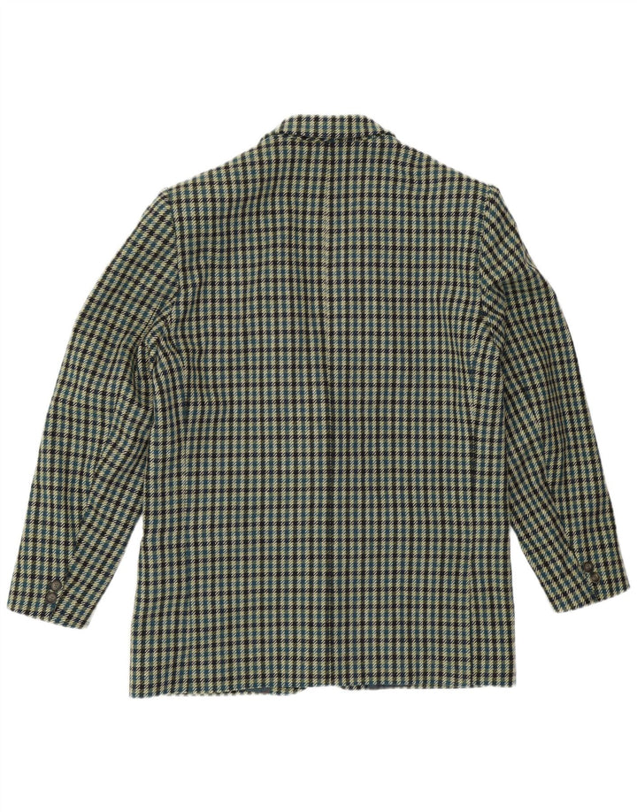 MONTEZEMOLO Muška jakna sa 2 gumba UK 40 Veliki zeleni karirani vuneni