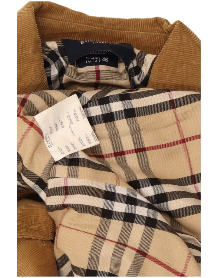 Burberry ženski sako od samta s 3 gumba IT 46 Veliki smeđi pamuk
