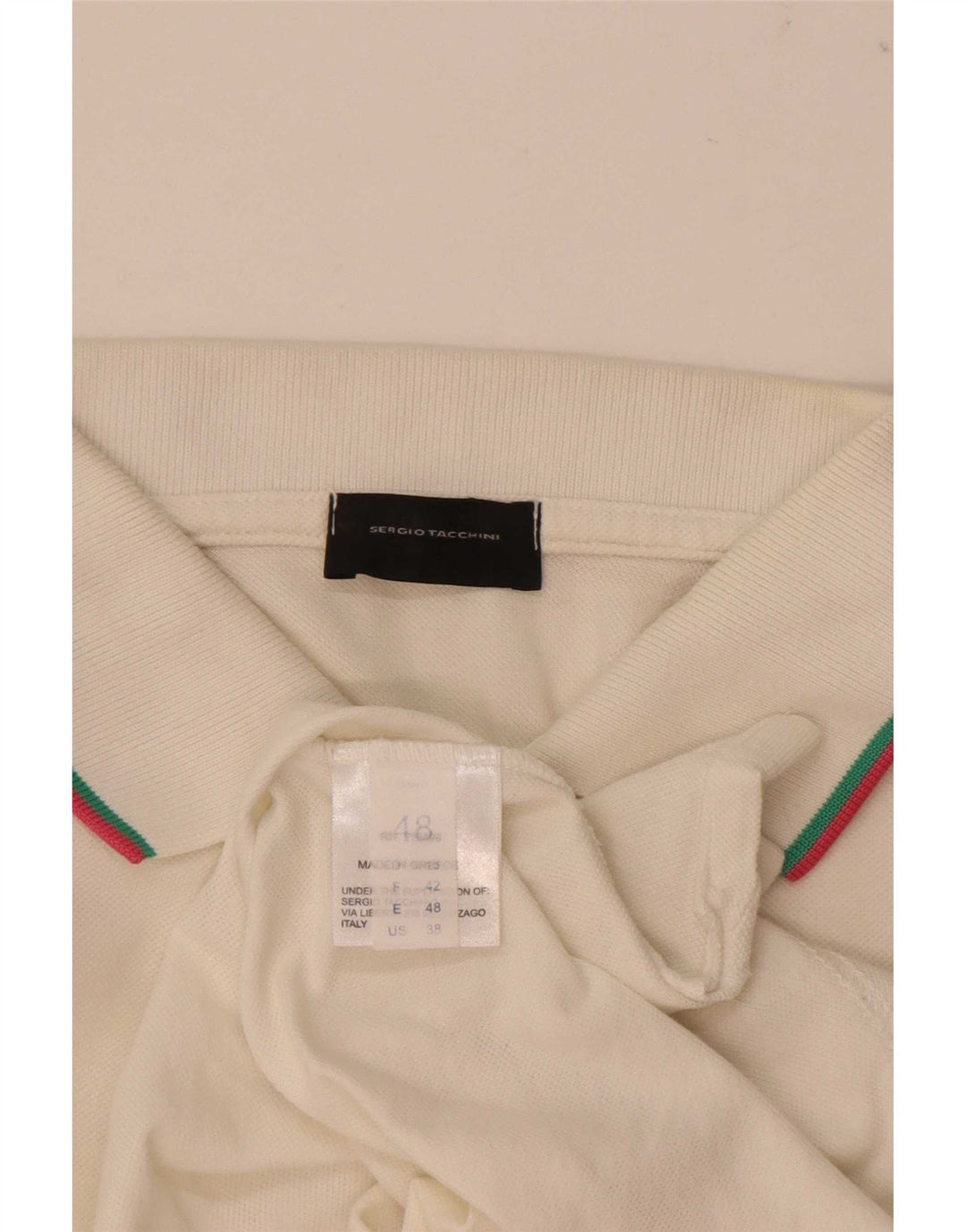 Sergio Tacchini muška polo majica EU 48 srednji bijeli pamuk