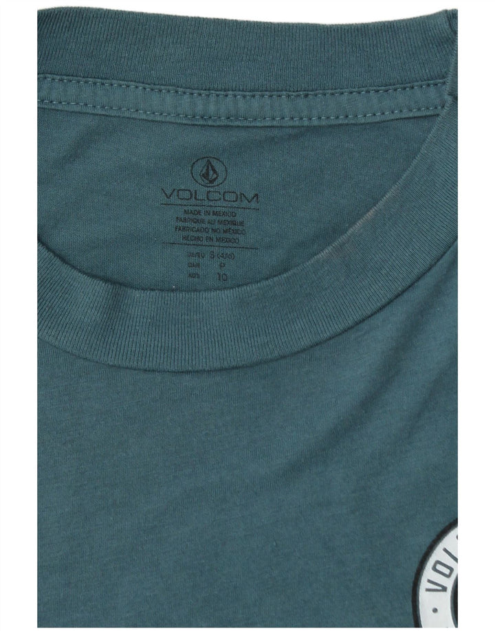 Volcom ženska majica kratkih rukava širokih krojeva s grafičkim motivima, veličina 4/6, mala plava