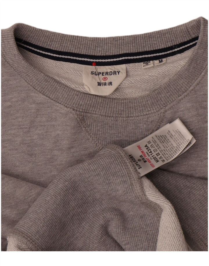 Superdry muški džemper s grafičkim motivima, srednje sivi flekasti pamuk