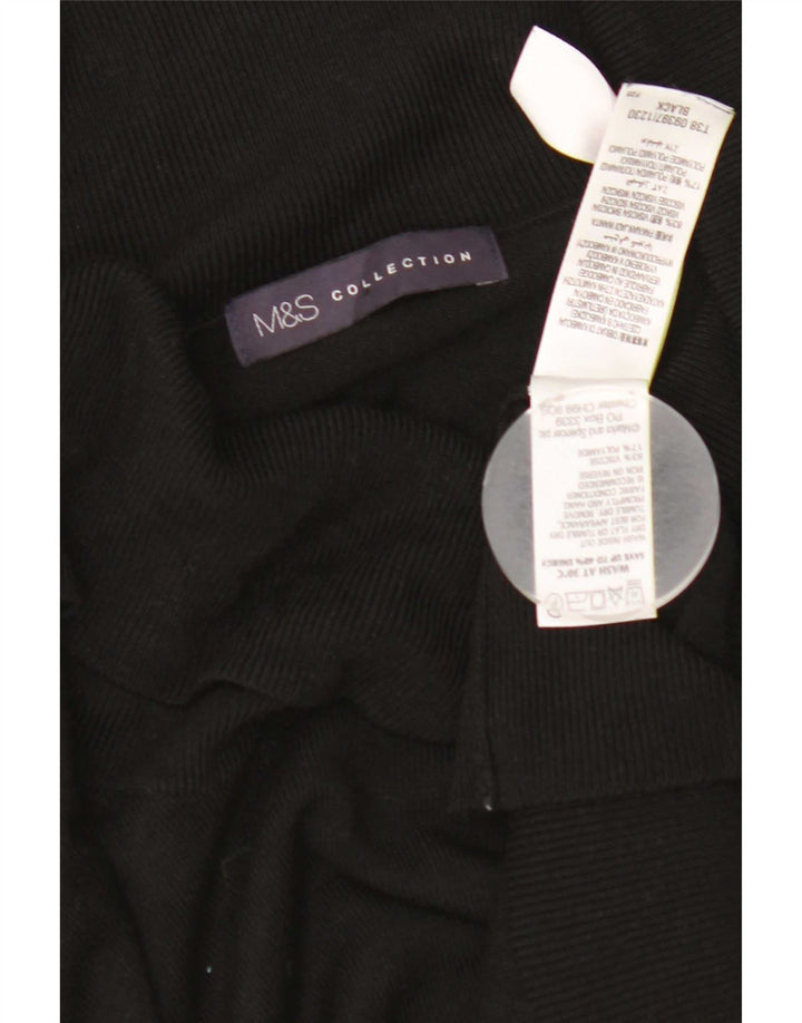 Marks & Spencer ženski pulover s rol izrezom UK 12 Srednja crna viskoza