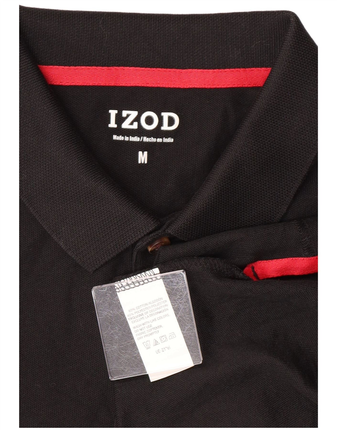 Izod muška polo majica Srednje crni pamuk