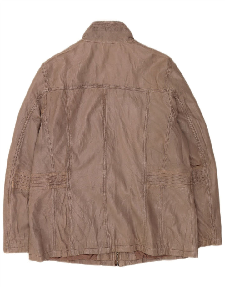 Vintage muška kožna jakna UK 38 srednje siva koža