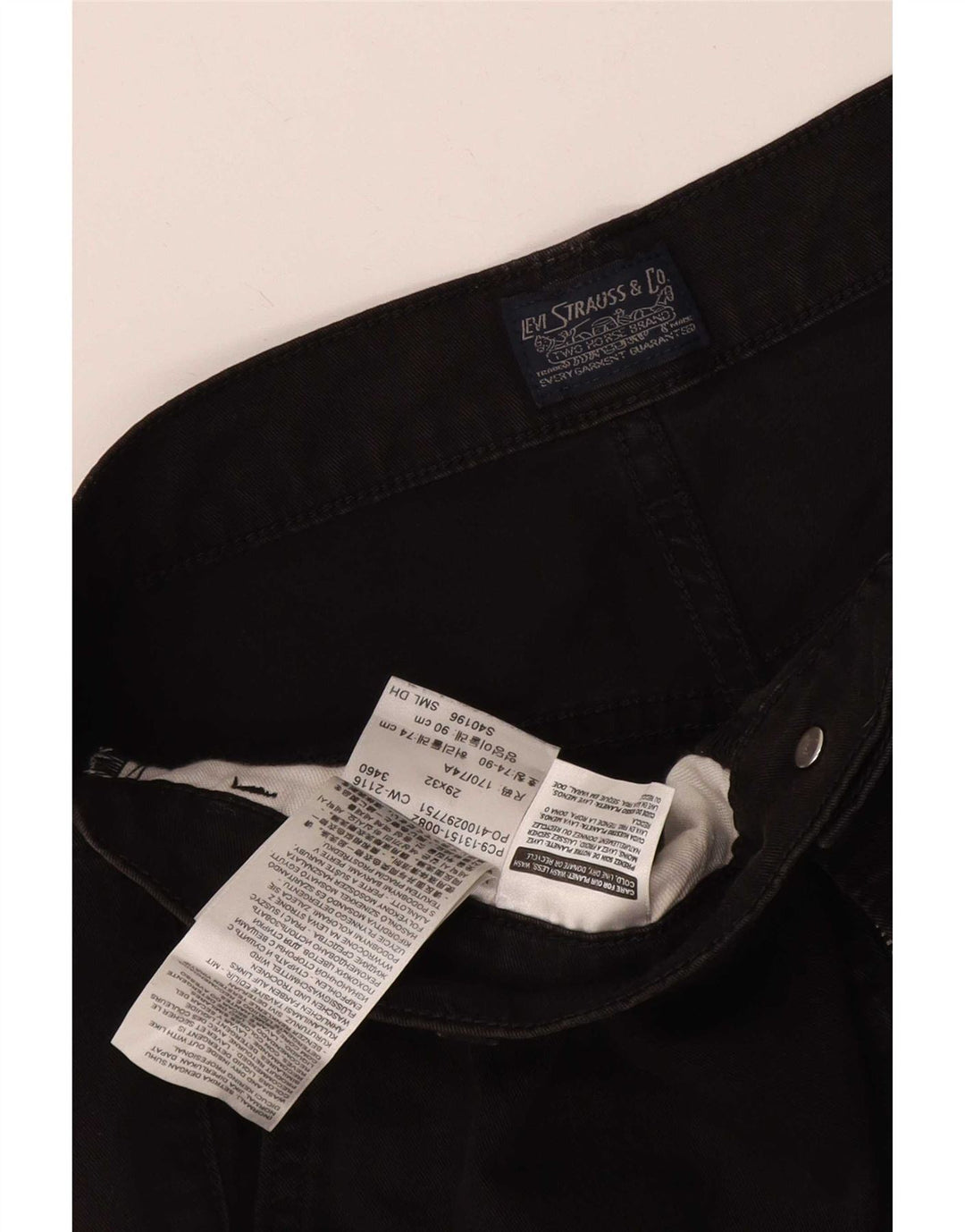 Levi's ženske uske traperice W29 L32 crni pamuk