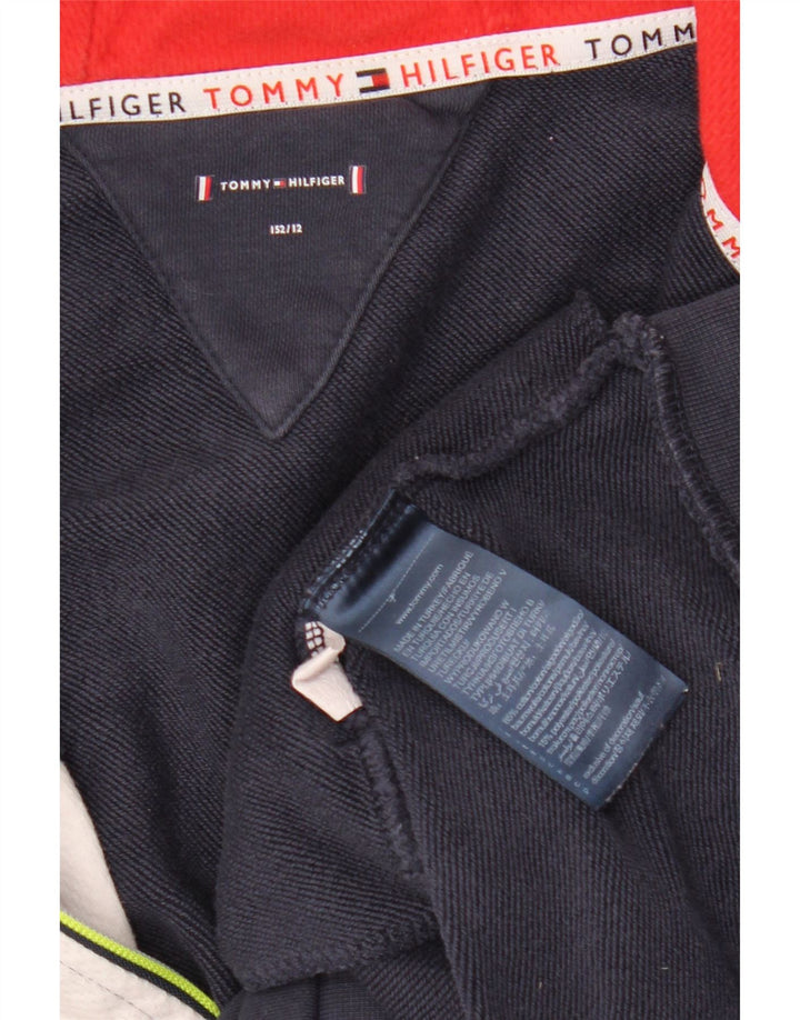 TOMMY HILFIGER pulover s kapuljačom na patentni zatvarač za dječake 11-12 godina tamnoplave boje