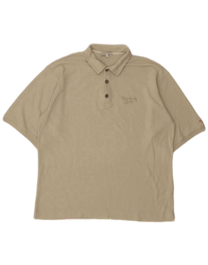 Reebok muška polo majica Large Beige Cotton
