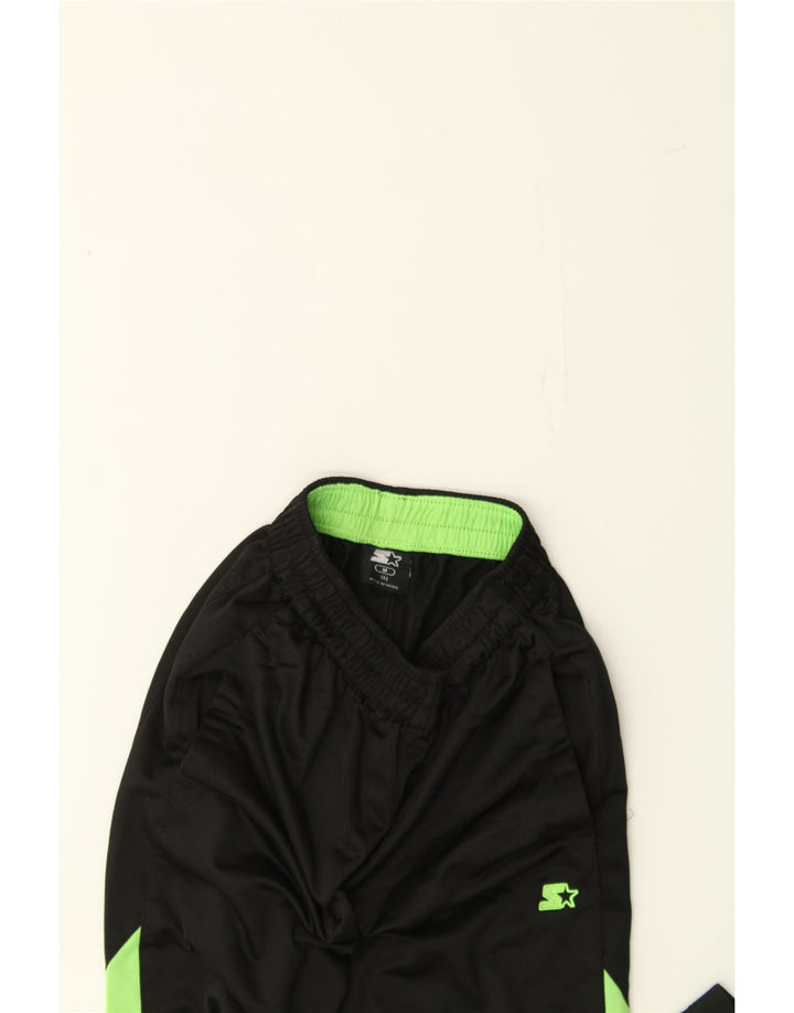 STARTER Boys Tracksuit Trousers 7-8 Years Medium  Black Colourblock Vintage Starter and Second-Hand Starter from Messina Hembry 