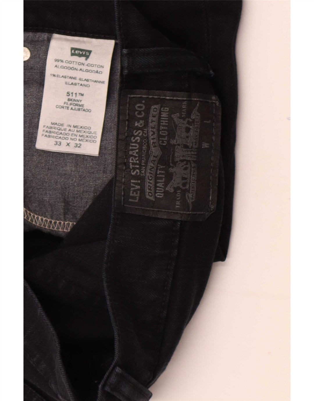 Levi's muške 511 uske traperice W33 L32 crni pamuk