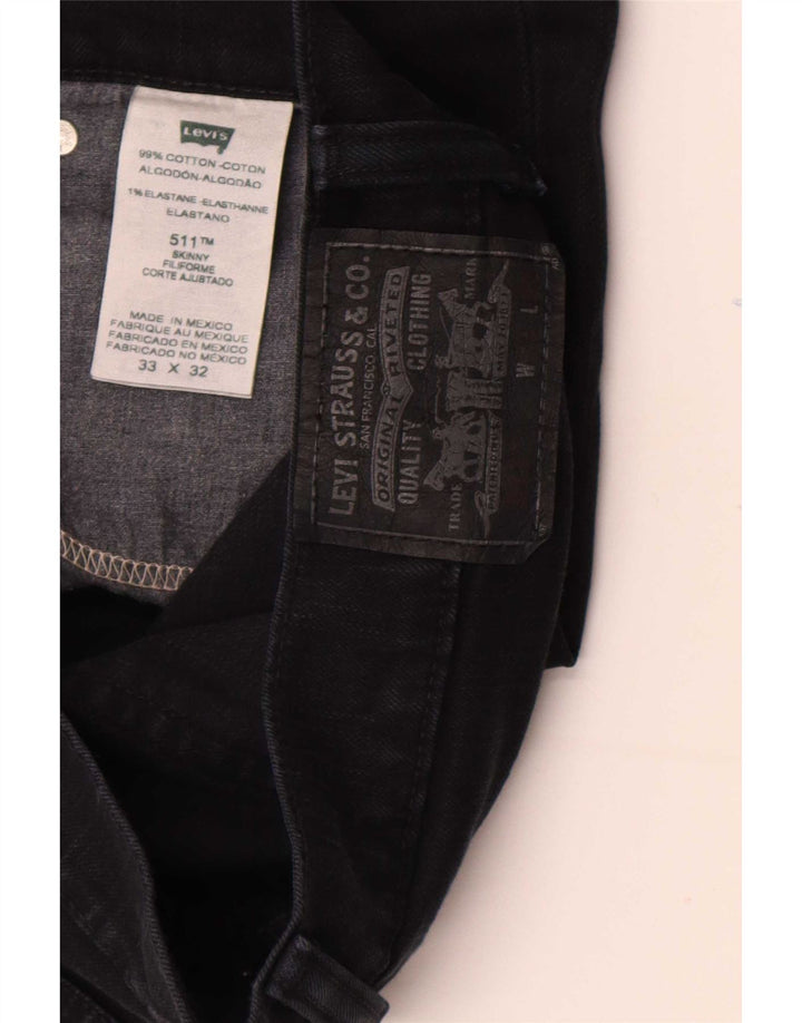 Levi's muške 511 uske traperice W33 L32 crni pamuk