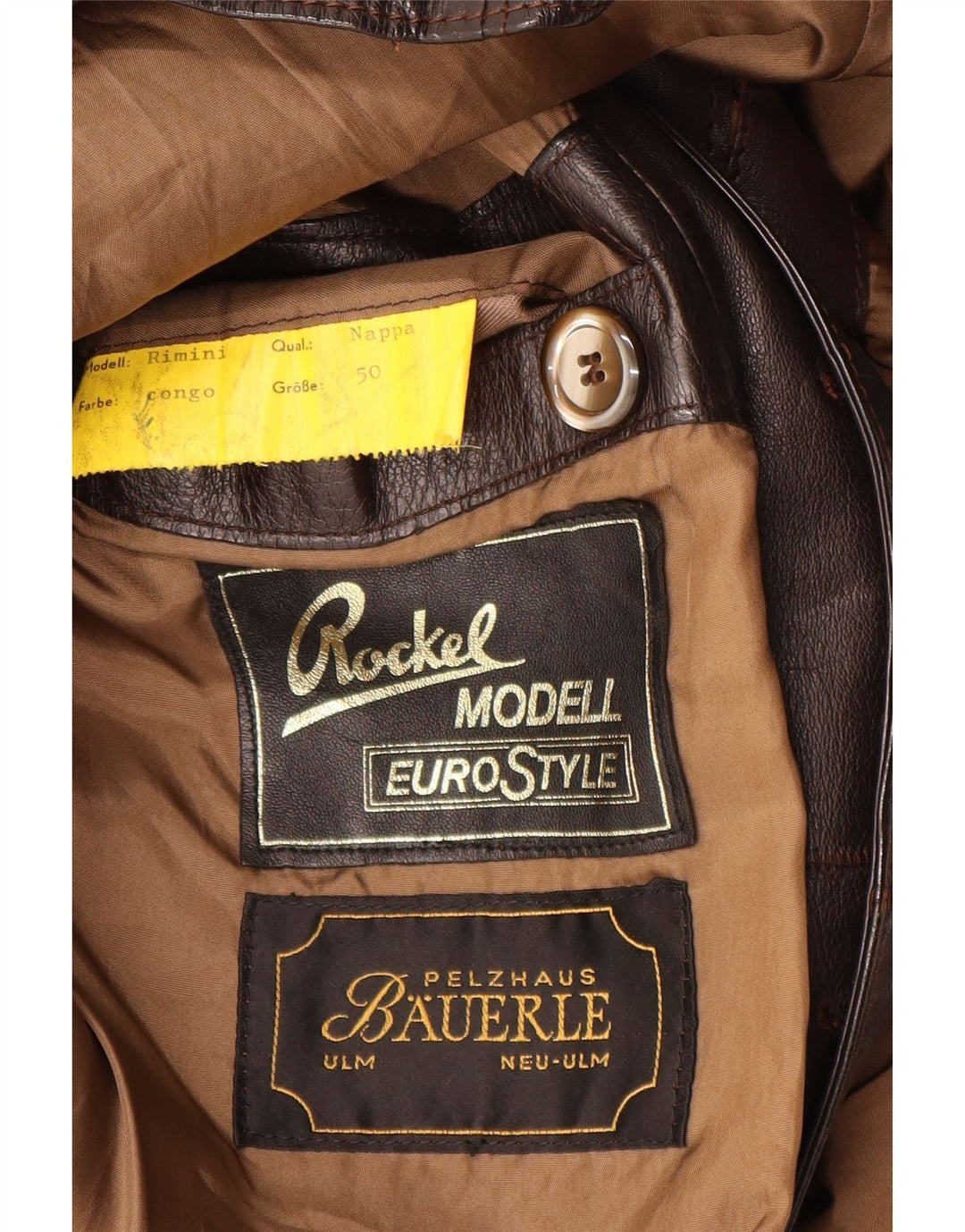Vintage ženska kožna jakna IT 50 XL smeđa koža