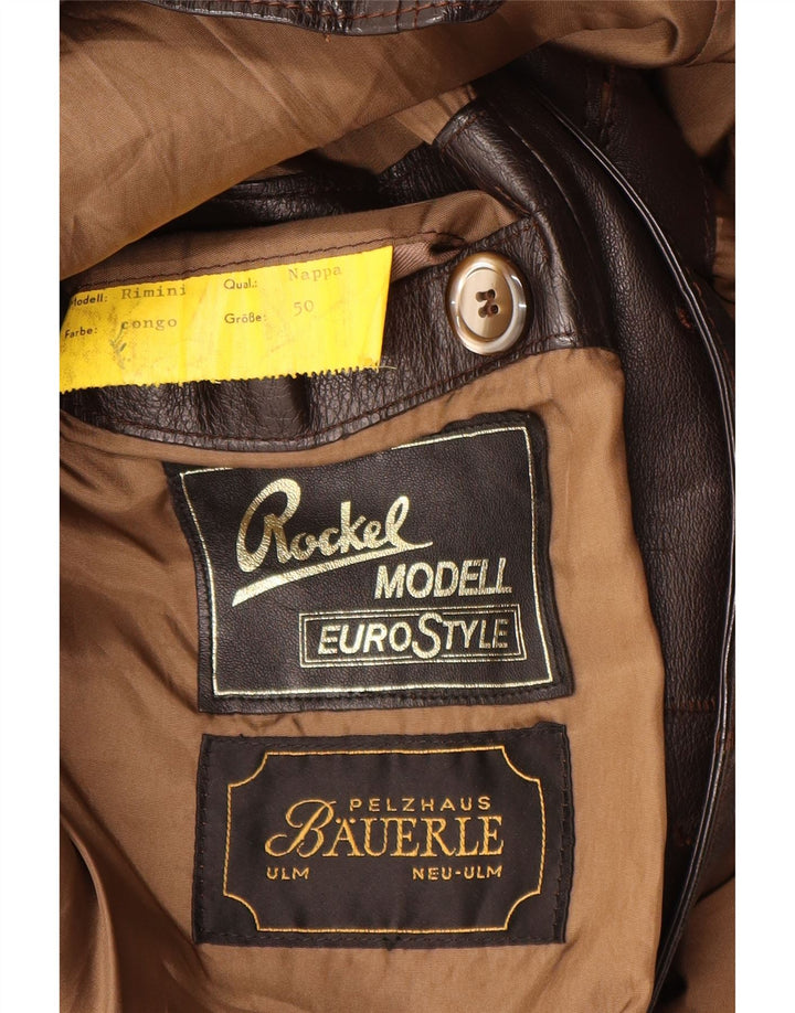 Vintage ženska kožna jakna IT 50 XL smeđa koža