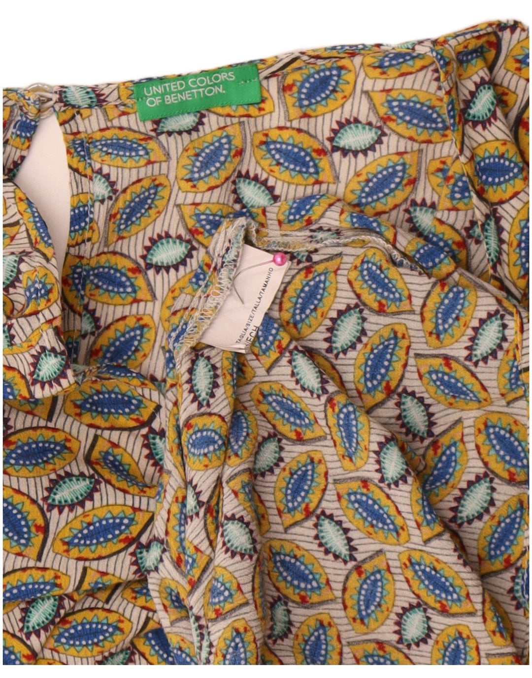 Benetton ženski gornji dio široke bluze s apstraktnim uzorkom UK 6 XS Višebojni