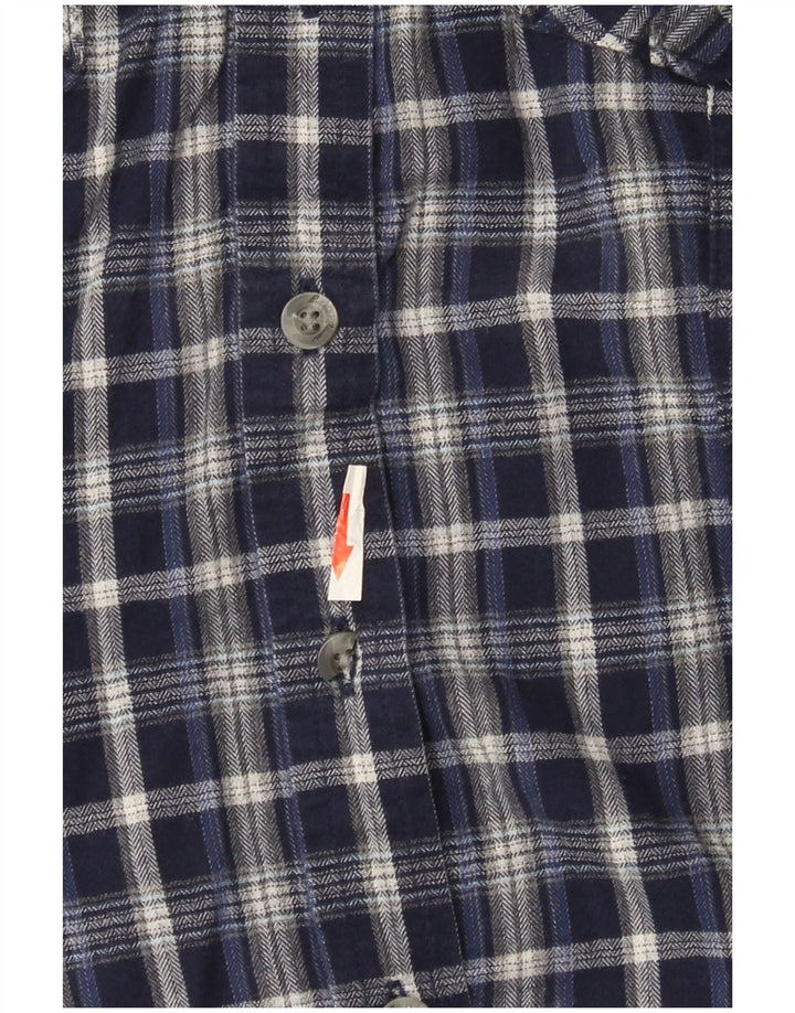 Eddie Bauer Ženska flanelska košulja UK 14 Srednje tamnoplavi karirani pamuk