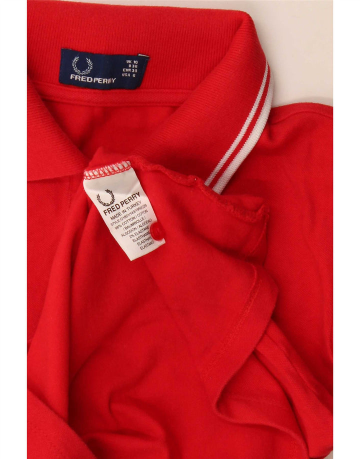 Fred Perry ženska polo majica UK 10 Mala crvena pamuk