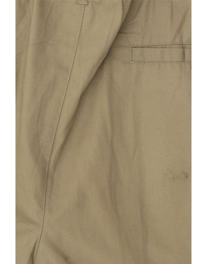 Vintage ženske chino kratke hlače s štipaljkama IT 46 Large W32 kaki poliester