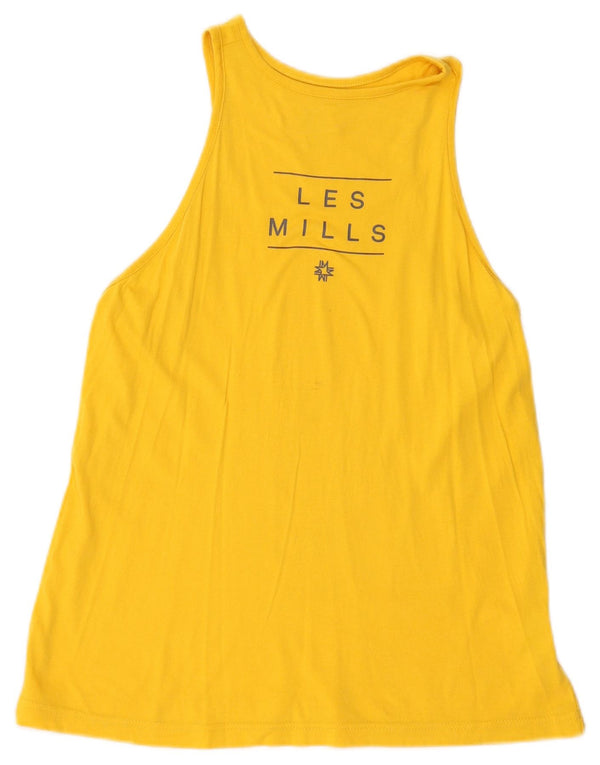 Reebok Ženski Les Mills Graphic Vest Top UK 8/10 Small Yellow