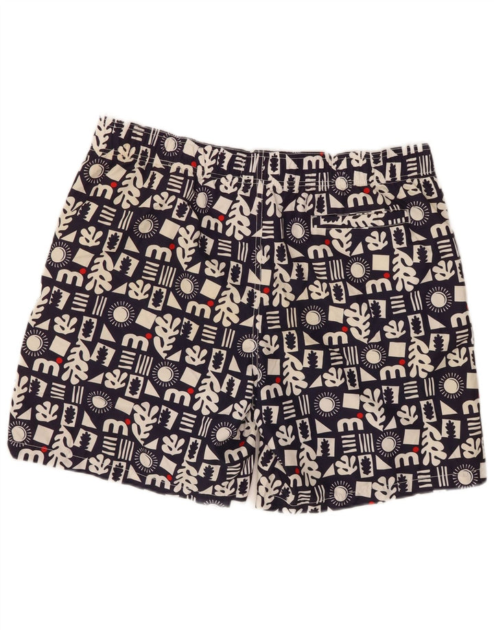 MISTRAL Mens Swimming Shorts XL  Navy Blue Geometric Polyester