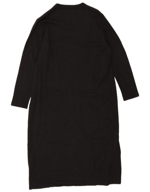 Zara ženska džemper haljina dugih rukava UK 18 XL crna viskoza
