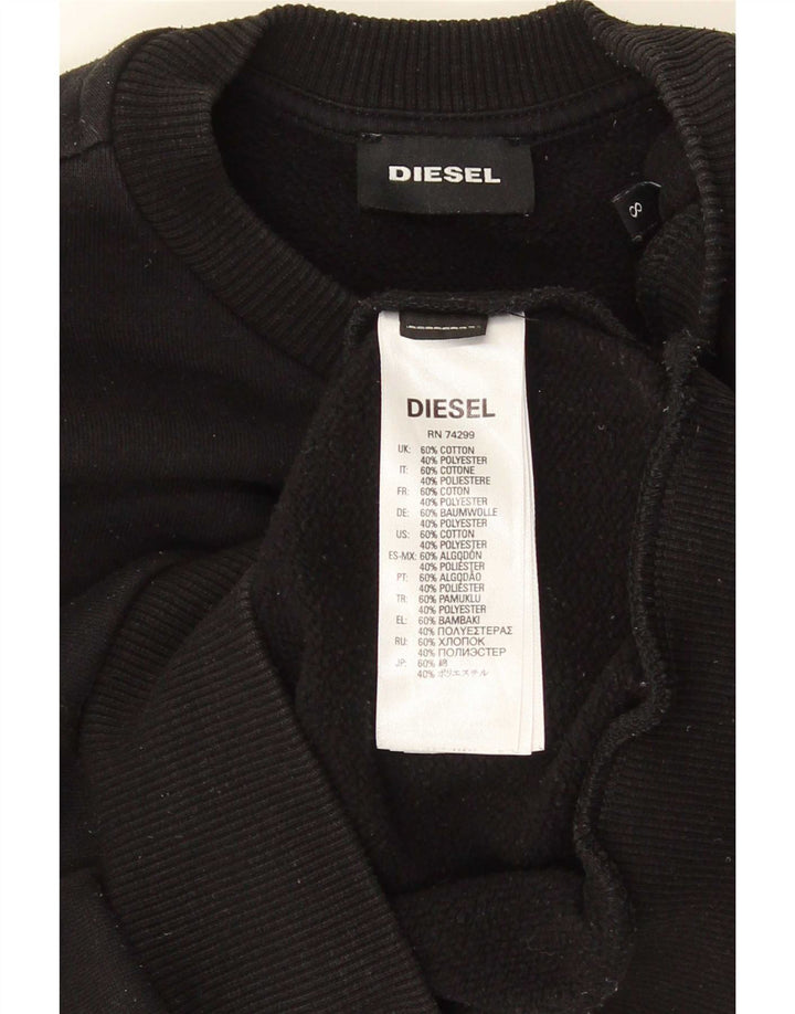 Diesel Boys Graphic Sweatshirt Džemper 7-8 godina crni pamuk