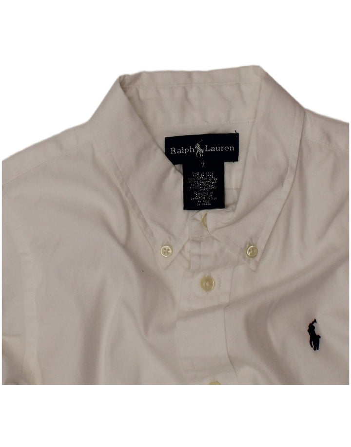 Bijela pamučna košulja Ralph Lauren za dječake 6-7 godina