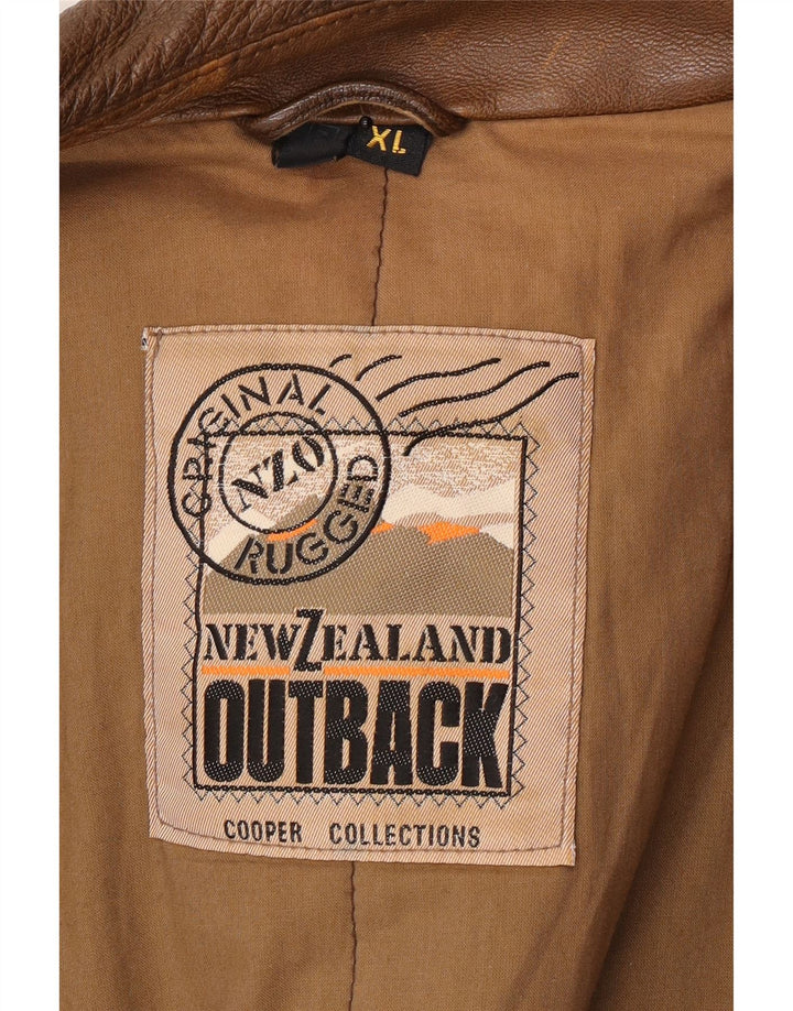 Outback muška kožna jakna UK 42 XL smeđa koža