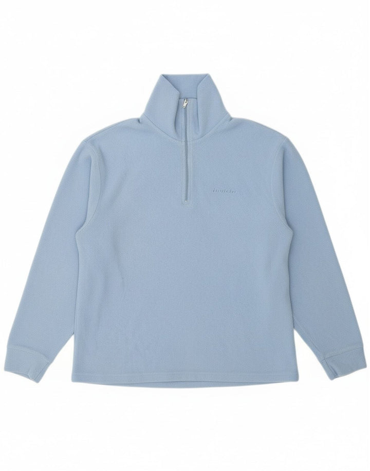 INVICTA Womens Zip Neck Fleece Jumper UK 10 Small Blue Polyester