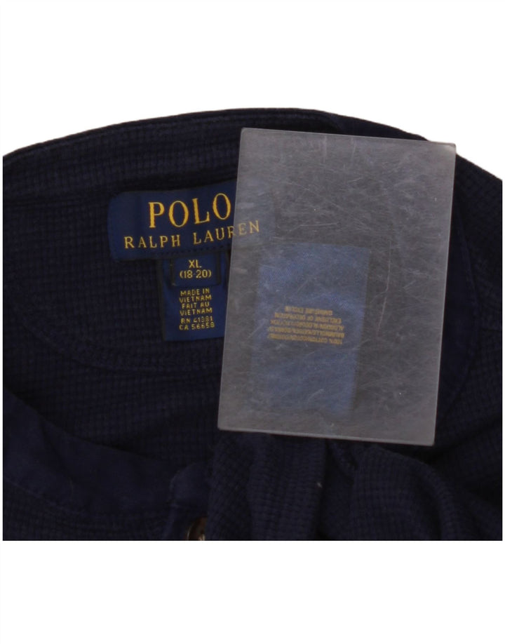 POLO RALPH LAUREN Dječja majica dugih rukava 15-16 godina XL tamnoplavi pamuk