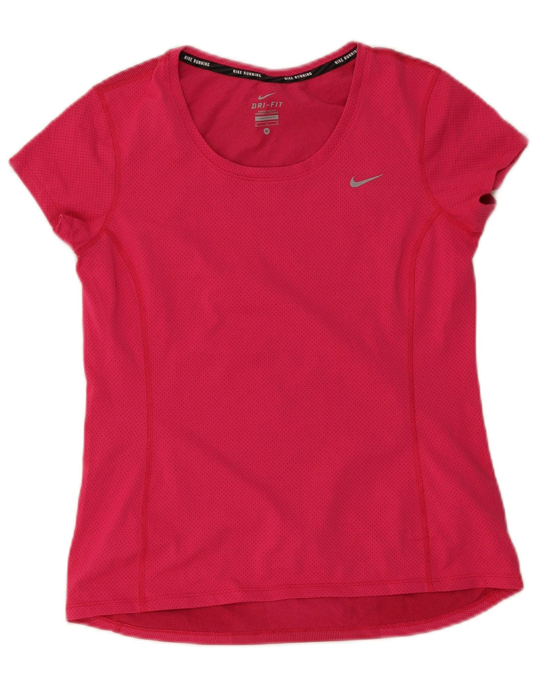 Nike Ženska Dri Fit majica kratkih rukava UK 12 Srednje ružičasti poliester