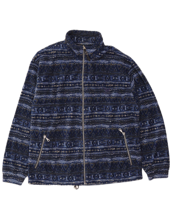 SALEWA muška polarlit jakna od flisa UK 40 velika tamnoplava geometrijska