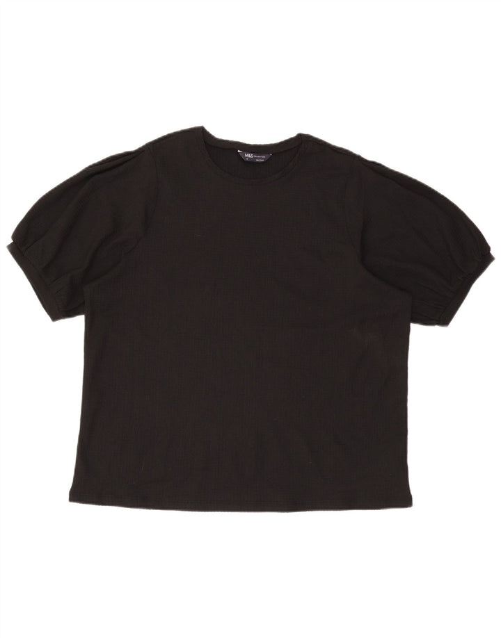 Marks & Spencer gornji dio ženske bluze UK 18 XL crni poliester