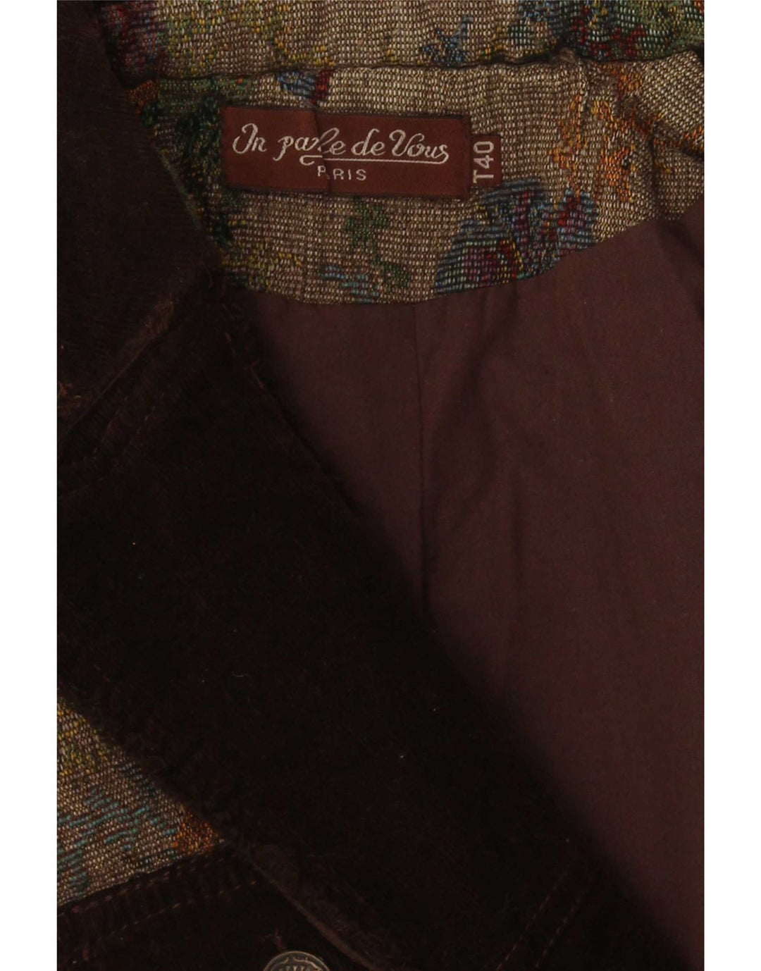 Vintage ženski sako s 3 gumba IT 40, mali raznobojni cvjetni