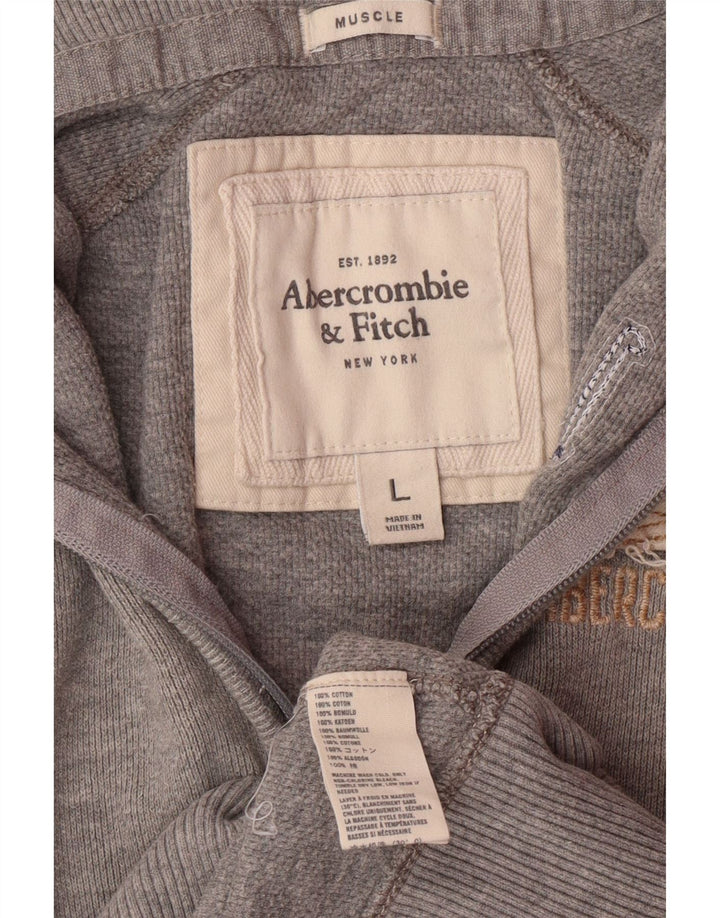 ABERCROMBIE & FITCH Ženska gornja jakna trenirke Graphic UK 16 Large Grey