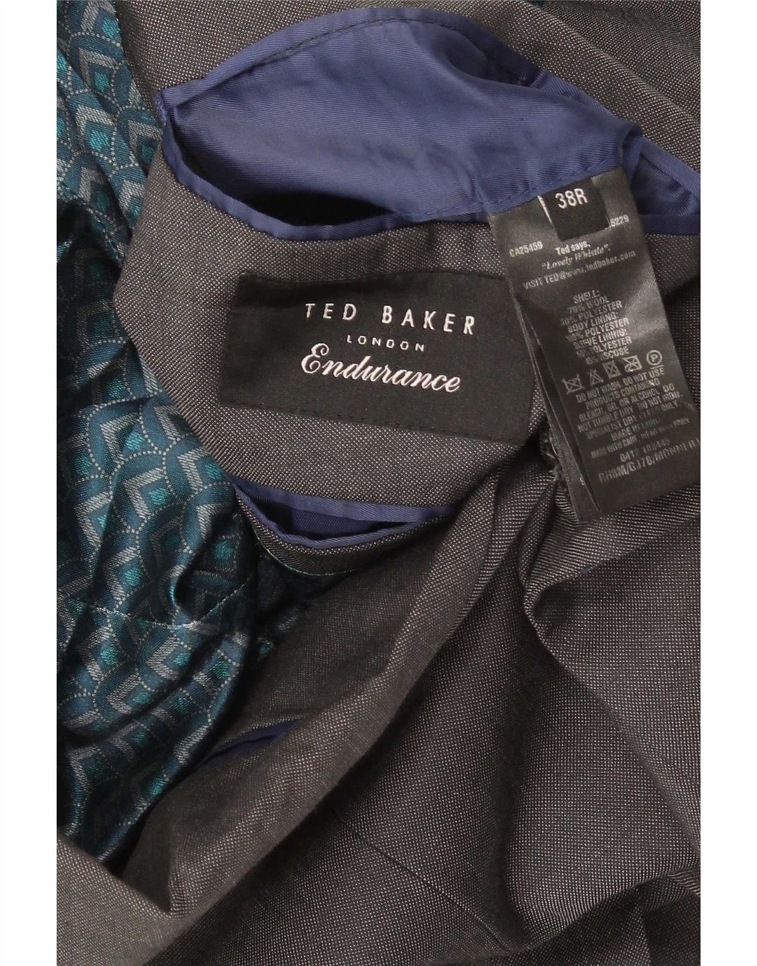 Ted Baker muška jakna s 2 gumba UK 38 srednje siva vuna
