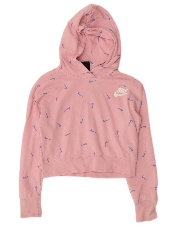 Nike Girls Crop Graphic Standard Fit majica s kapuljačom 12-13 Years Large Pink