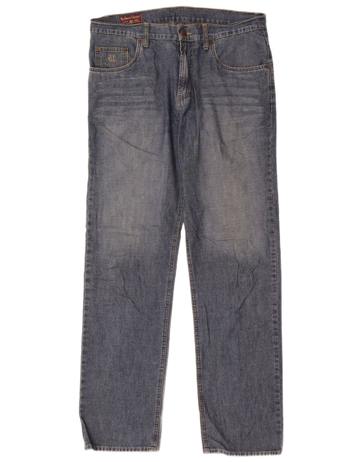 Marlboro Classics Mens Straight Jeans W33 L32 Plavi pamuk