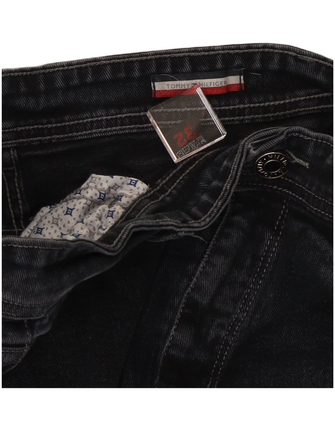 Tommy Hilfiger muške ravne traperice W32 L27 crne