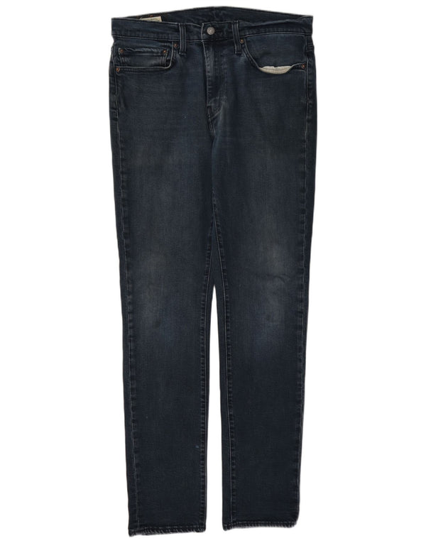 Levi's muške uske traperice W34 L34 tamnoplavi pamuk