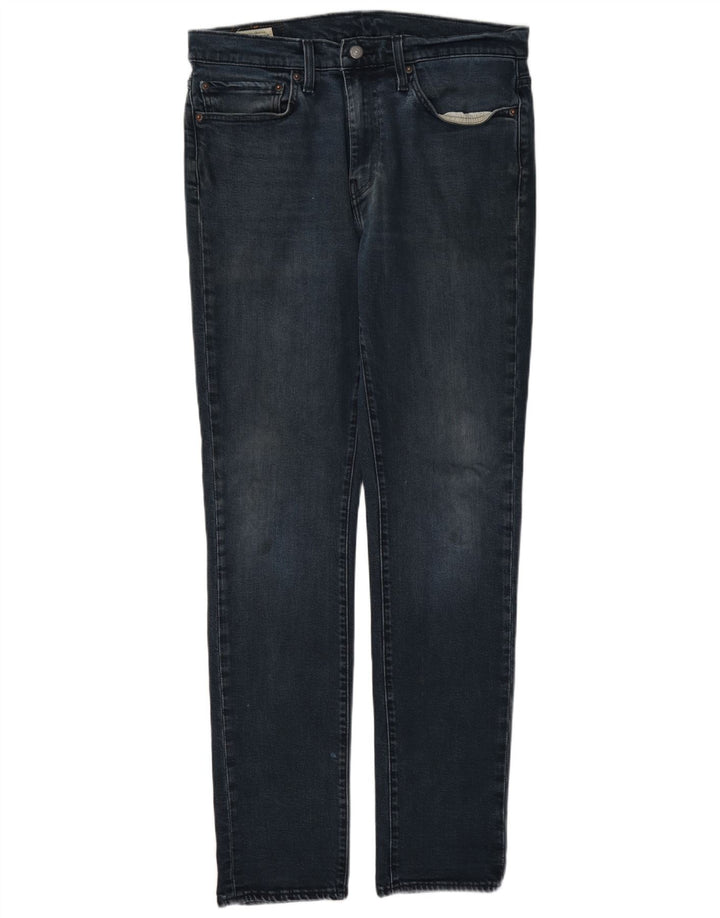 Levi's muške uske traperice W34 L34 tamnoplavi pamuk