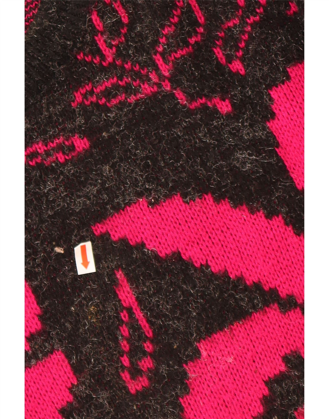 VINTAGE ženski džemper s morskim izrezom UK 20 2XL crni cvjetni akril