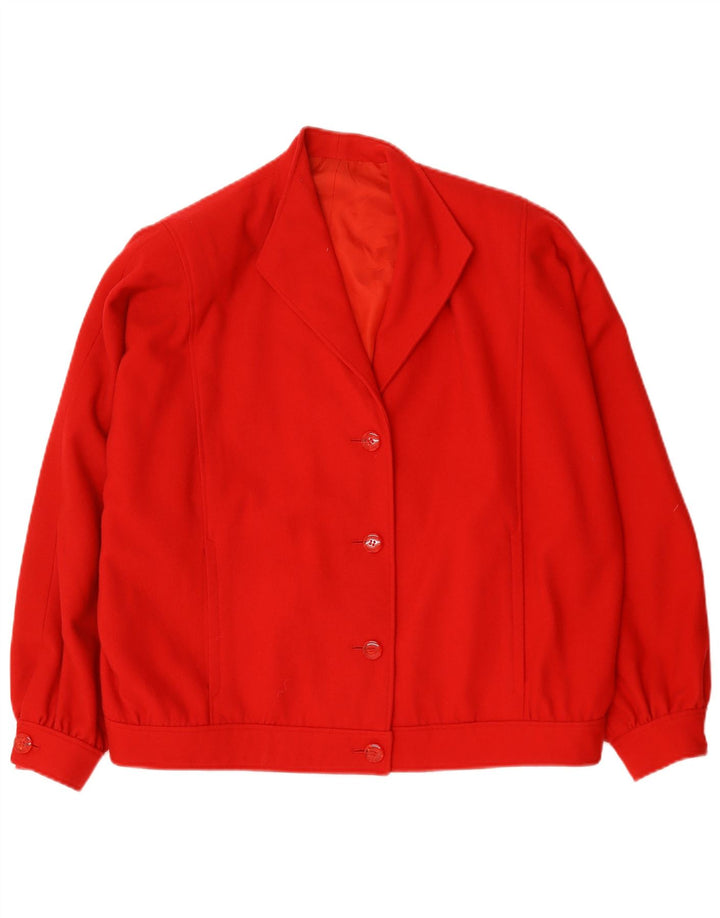 Vintage ženska prevelika bomber jakna UK 20 2XL crvena