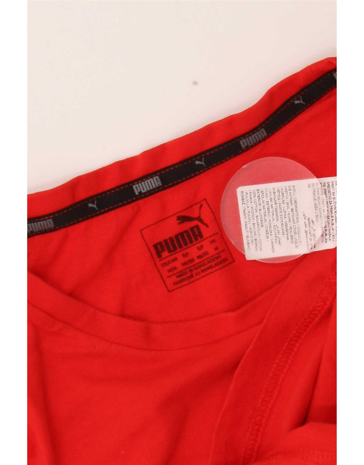 Puma muška majica s grafičkim motivima, srednji crveni pamuk