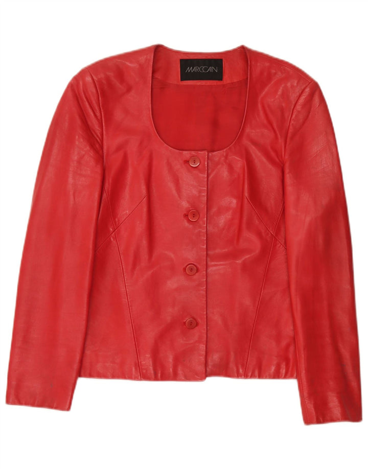 Marc Cain ženska kožna jakna s 4 gumba US Small Red
