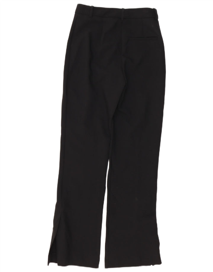 Zara ženske male chino hlače s bootcut W26 L31 crni poliester